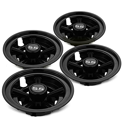 Golf Cart Accessories Wheel Covers Hub Caps for Yamaha/Club CAR/EZ-GO Par Car 8" (Set of 4) (Black)|B09P3KL93P