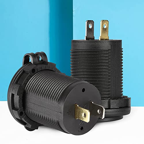 Golf Cart DC 6V-30V Quick Charge 3.1A Dual USB Charger, 2 in 1 USB Golf Cart USB Charger Ports Outlet Universal for Club Car, EZGO and Yamaha|B0B4BXDLZZ