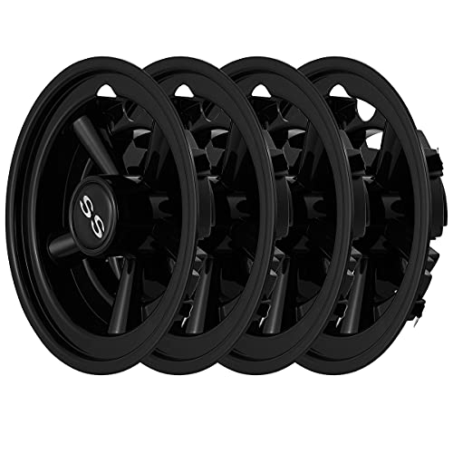 Golf Cart Accessories Wheel Covers Hub Caps for Yamaha/Club CAR/EZ-GO Par Car 8" (Set of 4) (Black)|B09P3KL93P