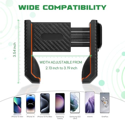 Golf Cart Phone Holder for EZGO Club Car Yamaha, Widely Use for Golf Push Cart Motorcycle Bike Treadmill Scooter Phone Mount, Compatible with iPhone/Samsung/Pixel all Phones, Golf Cart Accessories|B0F1S327NW