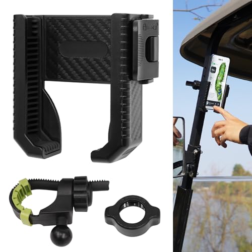 Golf Cart Phone Holder for EZGO Club Car Yamaha, Widely Use for Golf Push Cart Motorcycle Bike Treadmill Scooter Phone Mount, Compatible with iPhone/Samsung/Pixel all Phones, Golf Cart Accessories|B0F1S327NW