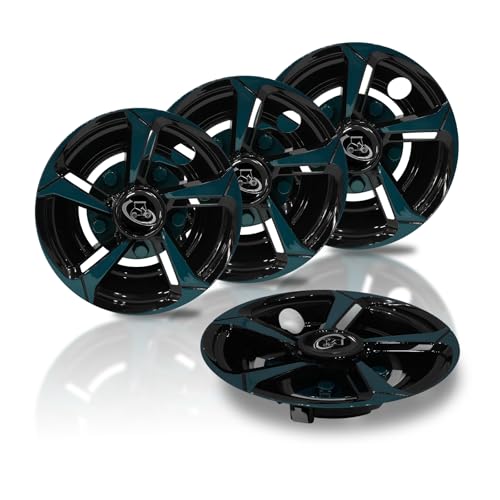 Golf Cart Wheel Covers Hub Caps for EZGO, Club Car, Yamaha Most Golf Carts- 8 Inch Set of 4, Golf Cart Hub Cap|B0DWMSN4NR