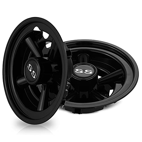 Golf Cart Accessories Wheel Covers Hub Caps for Yamaha/Club CAR/EZ-GO Par Car 8" (Set of 4) (Black)|B09P3KL93P