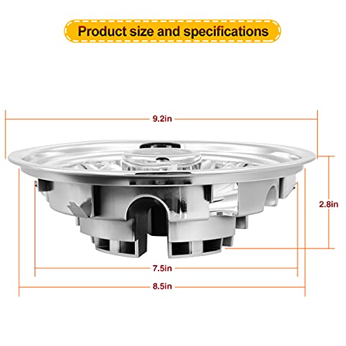 Golf Cart Accessories Wheel Covers Hub Caps for Yamaha/Club CAR/EZ-GO Par Car 8" (Set of 4) (Silver)|B09P3NK2LD