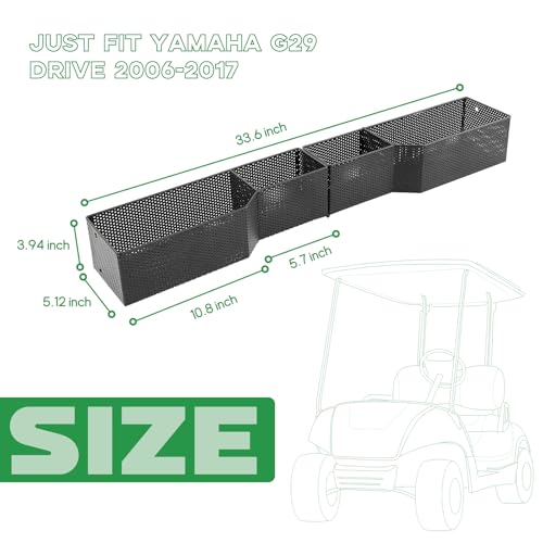 XUANYUDG0769 Golf Cart Front Inner Basket Mesh Storage Tray Organizer Extended Additional Storage for Golf Carts|B0DDH3LND3