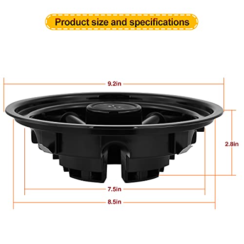 Golf Cart Accessories Wheel Covers Hub Caps for Yamaha/Club CAR/EZ-GO Par Car 8" (Set of 4) (Black)|B09P3KL93P