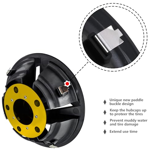 Golf Cart Wheel Covers Hub Caps for EZGO, Club Car, Yamaha Most Golf Carts- 8 Inch Set of 4, Golf Cart Hub Cap|B0DWMRR4L5