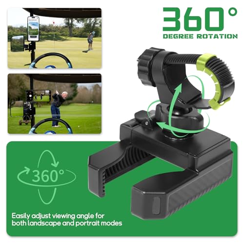 Golf Cart Phone Holder for EZGO Club Car Yamaha, Widely Use for Golf Push Cart Motorcycle Bike Treadmill Scooter Phone Mount, Compatible with iPhone/Samsung/Pixel all Phones, Golf Cart Accessories|B0F1S327NW