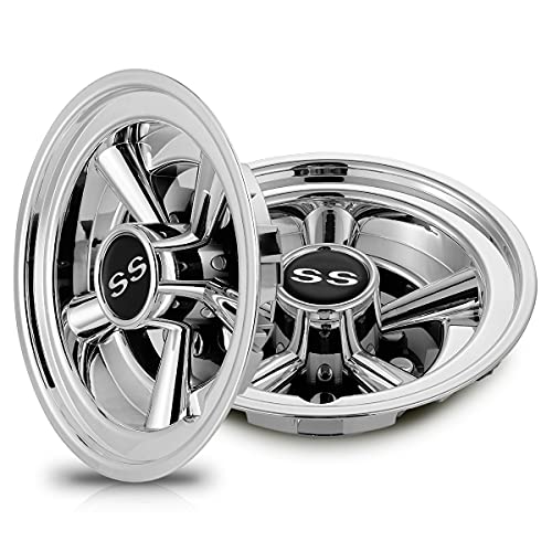 Golf Cart Accessories Wheel Covers Hub Caps for Yamaha/Club CAR/EZ-GO Par Car 8" (Set of 4) (Silver)|B09P3NK2LD