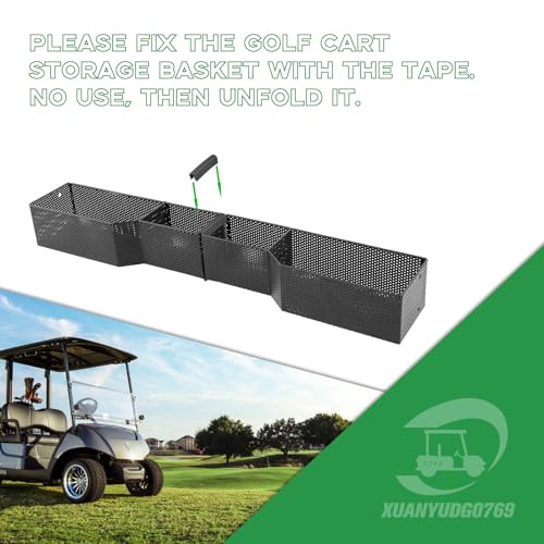 XUANYUDG0769 Golf Cart Front Inner Basket Mesh Storage Tray Organizer Extended Additional Storage for Golf Carts|B0DDH3LND3