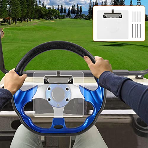 Golf Cart Scorecard With Pencil Holder Suitable For Almost All EZGO/Club Car/Yamaha Golf Carts Models With 5 or 6 Hole Golf Cart Steering Wheels|B09XQJNQF2