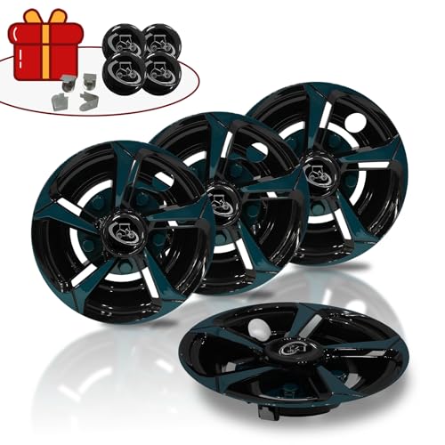 Golf Cart Wheel Covers Hub Caps for EZGO, Club Car, Yamaha Most Golf Carts- 8 Inch Set of 4, Golf Cart Hub Cap|B0DWMSN4NR