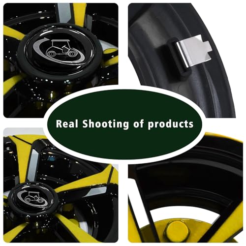 Golf Cart Wheel Covers Hub Caps for EZGO, Club Car, Yamaha Most Golf Carts- 8 Inch Set of 4, Golf Cart Hub Cap|B0DWMRR4L5