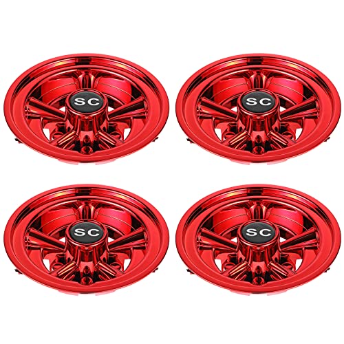 HUNCHENXIANG Golf Cart SS Wheel Covers for EZGO, Club Car, Yamaha Par Car- 8 Inch Chrome Hub Caps Set of 4|B0B4JNQQ54
