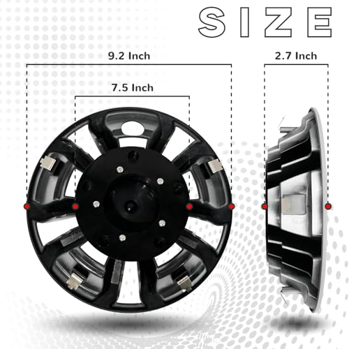 Golf Cart Wheel Covers Hub Caps for EZGO, Club Car, Yamaha - 8 Inch Hubcaps Snap-on Installation, Set of 4|B0DBTPBJ6Q