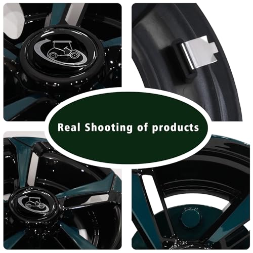 Golf Cart Wheel Covers Hub Caps for EZGO, Club Car, Yamaha Most Golf Carts- 8 Inch Set of 4, Golf Cart Hub Cap|B0DWMSN4NR