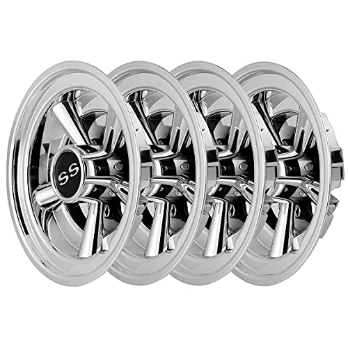 Golf Cart Accessories Wheel Covers Hub Caps for Yamaha/Club CAR/EZ-GO Par Car 8" (Set of 4) (Silver)|B09P3NK2LD