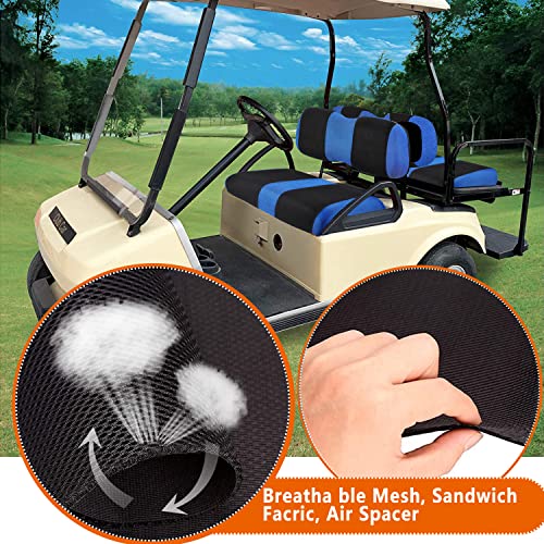 4 Passenger Golf Cart Seat Covers for Club Car DS Golf Carts OME Ordinary Seats, DS Golf Cart Seat Cover Front and Rear/Back, Washable Seat Cover|B0B5X8HBWG